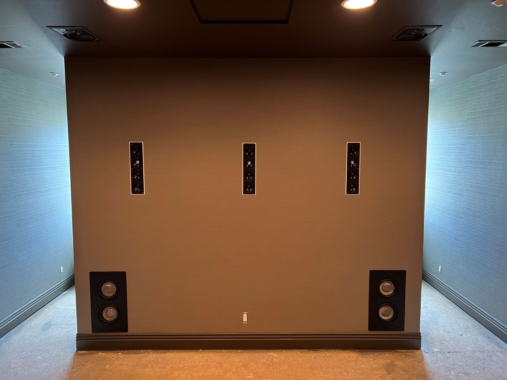 KEF speakers in theater room