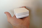 This little box from Lutron can control all the lights in the house with your iPad or iPhone.