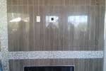 Before ATD...tile walled fireplace. Proper pre-wiring and planning allows for...